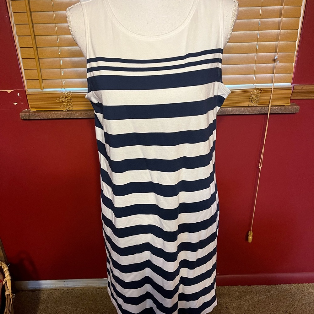 Vineyard Vines Navy and White Striped dress